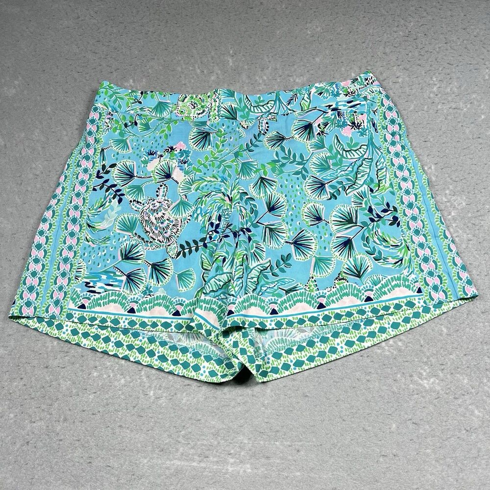 Lilly Pulitzer 5" Neilah Shorts Women’s Size XL Frenchie Blue Mosaic Shells